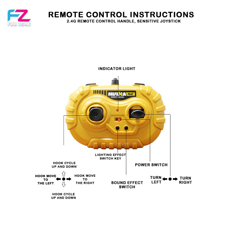 HUINA 1585 1:14 RC TOWER CRANE 12 CHANNEL 2.4GHZ - Image 4